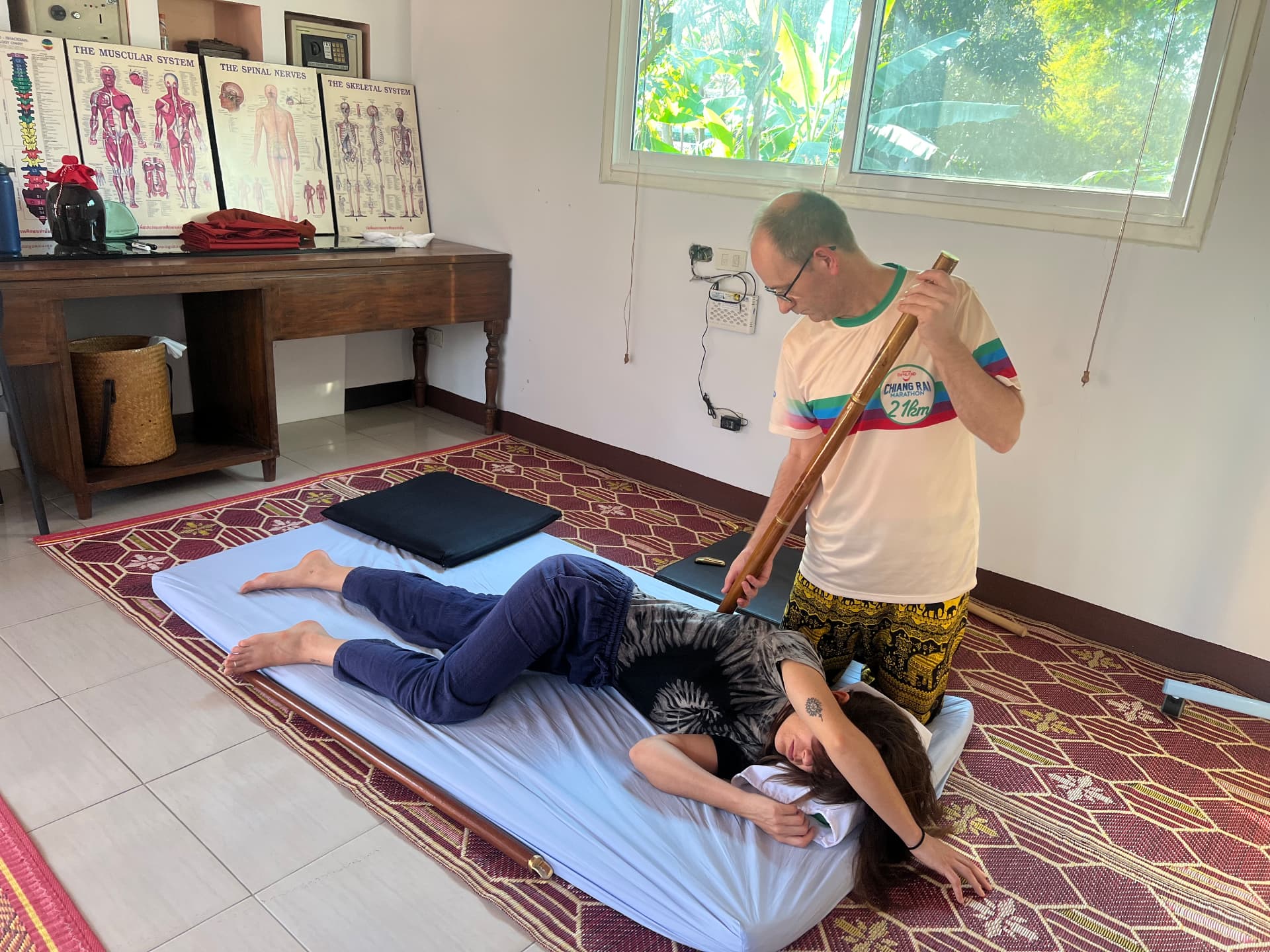 Supervised Amataros practice in the training room