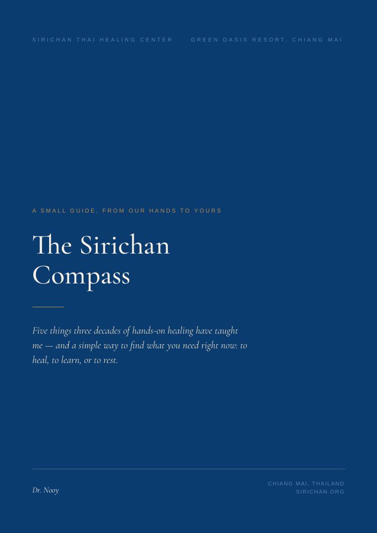 Cover of The Sirichan Compass, a short guide by Dr. Nooy